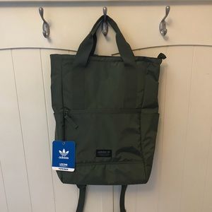 Adidas army green back pack